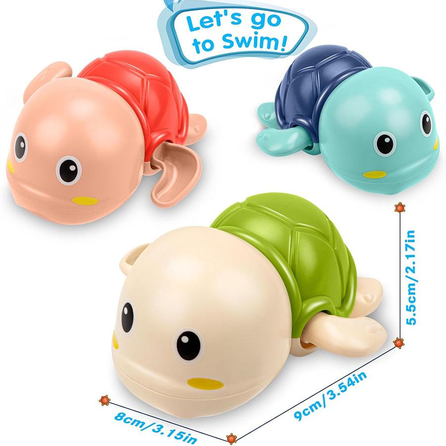 Baby Bath Toys Water Chain Clockwork Bathing Cute Swimming Turtle Toy Toddler Pool Beach Classic Toy For Kids Water Playing