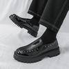 Fashion Fashion Mens Slip On Shoes Leather Men Business Loafers Hot Sale Men's Dress Shoes Thick Bottom Men Casual Summer Walking Shoes