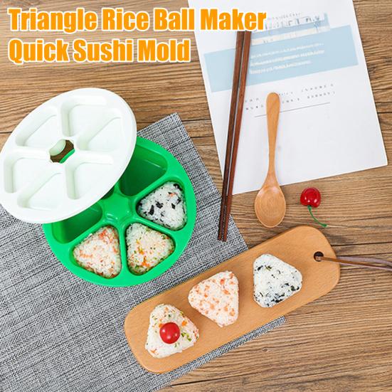 Triangle Sushi Mold 6 Grids Japanese Onigiri Maker Press Non-stick Rice Ball Mold DIY Sushi Maker Homemade Kitchen Tools