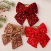 Christmas Butterfly Ribbon Ornament With Sequins For Holiday Decor