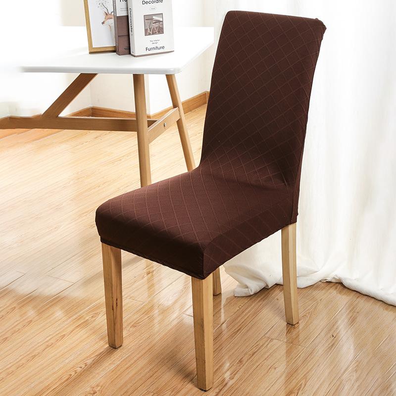 Nordic Solid Color Three-dimensional Jacquard Chair Cover Diamond Lattice Stool Cover Home One-piece Stretch Seat Cover