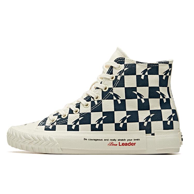 

AGU x Anta Abrasion Resistant Breathable High top Canvas Shoes Women s White Blue 12948680-10 36