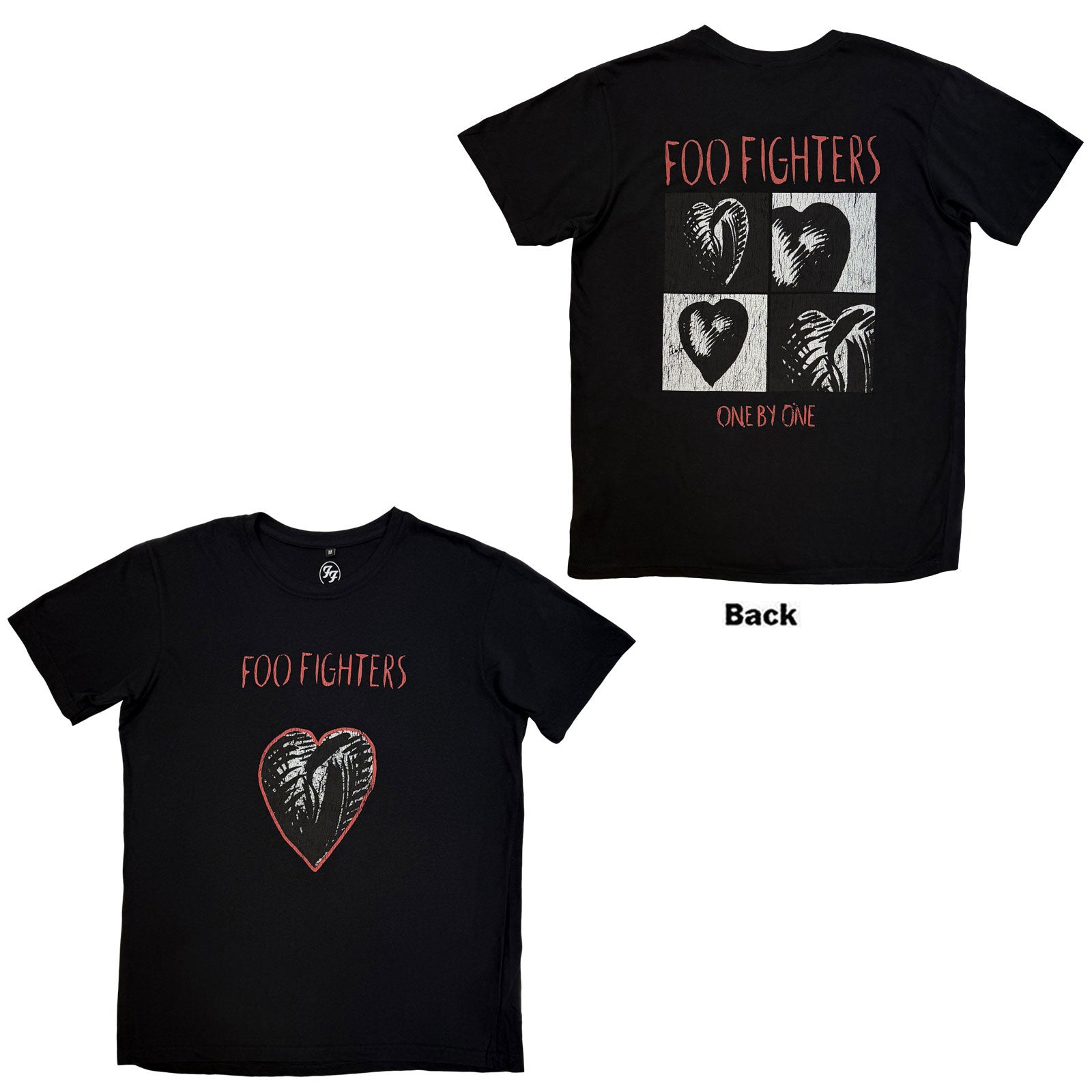 Foo Fighters Carbon TShirt One By One Black Back Print OFFICIAL NEW S