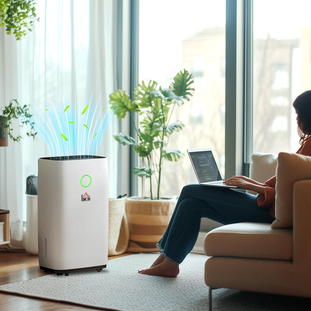16L/Day Portable Dehumidifier for Home, with LED Screen, Sleep Mode, 24H Timer, 4L Water Tank