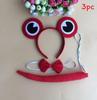Halloween Animal Tiger Headpiece With Red Horns Demon Headband Cosplay For