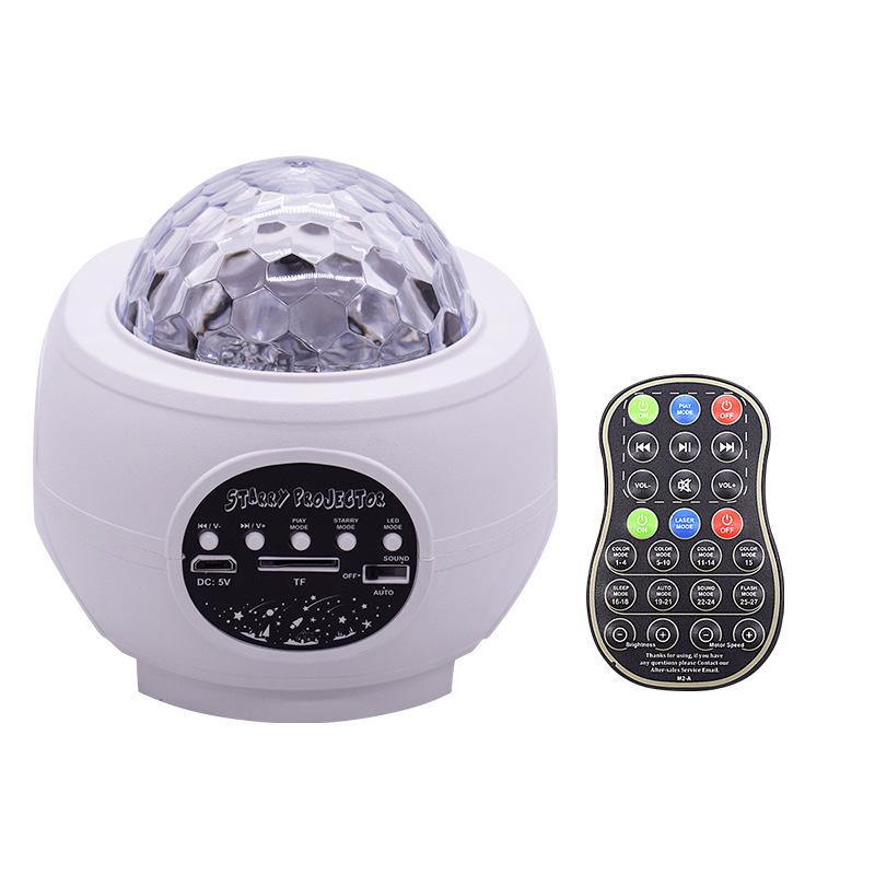Bluetooth Starry Sky Projector: LED Water Wave, Laser Stars, Colorful Night Light, Creative Gift Lamp