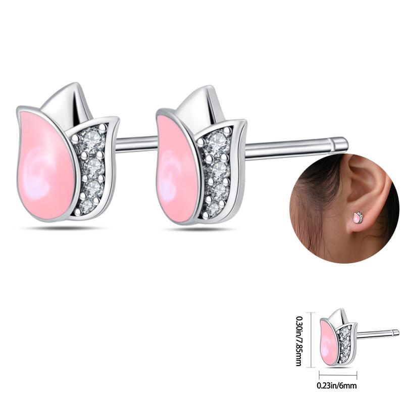 Ladies Sweet 925 Silver Ocean Star Flower Butterfly Design Trendy Earrings Birthday Commemoration Day Fine Sweetheart Jewelry