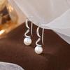 2023 New Elegant 925 Sterling Silver Pearl Stud Earrings for Women