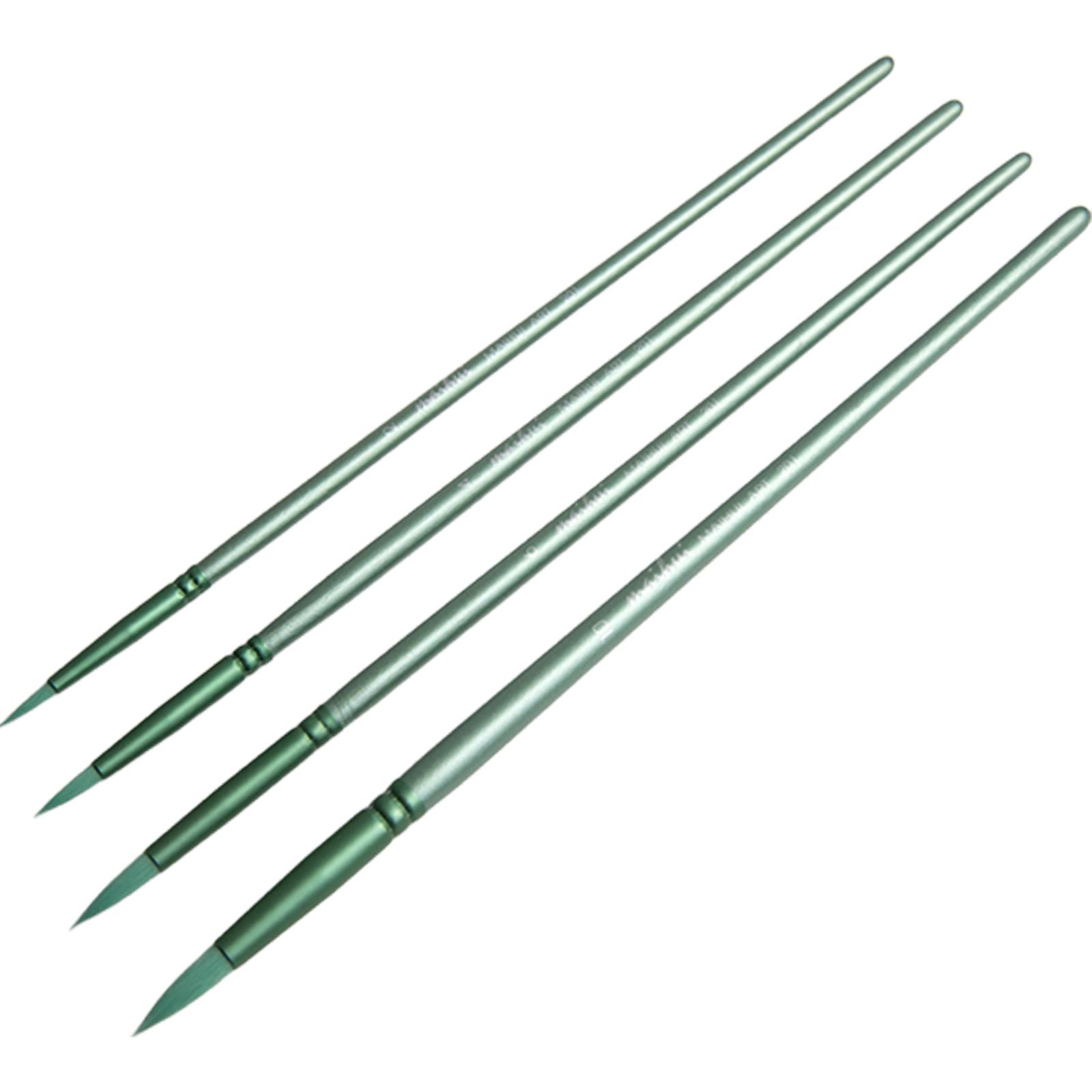 

4/6Pcs Watercolor Paint Brushes Paint Brushes Set Nylon Hair Flat Head Watercolor Brush Long Handle for Acrylic Gouache Oil