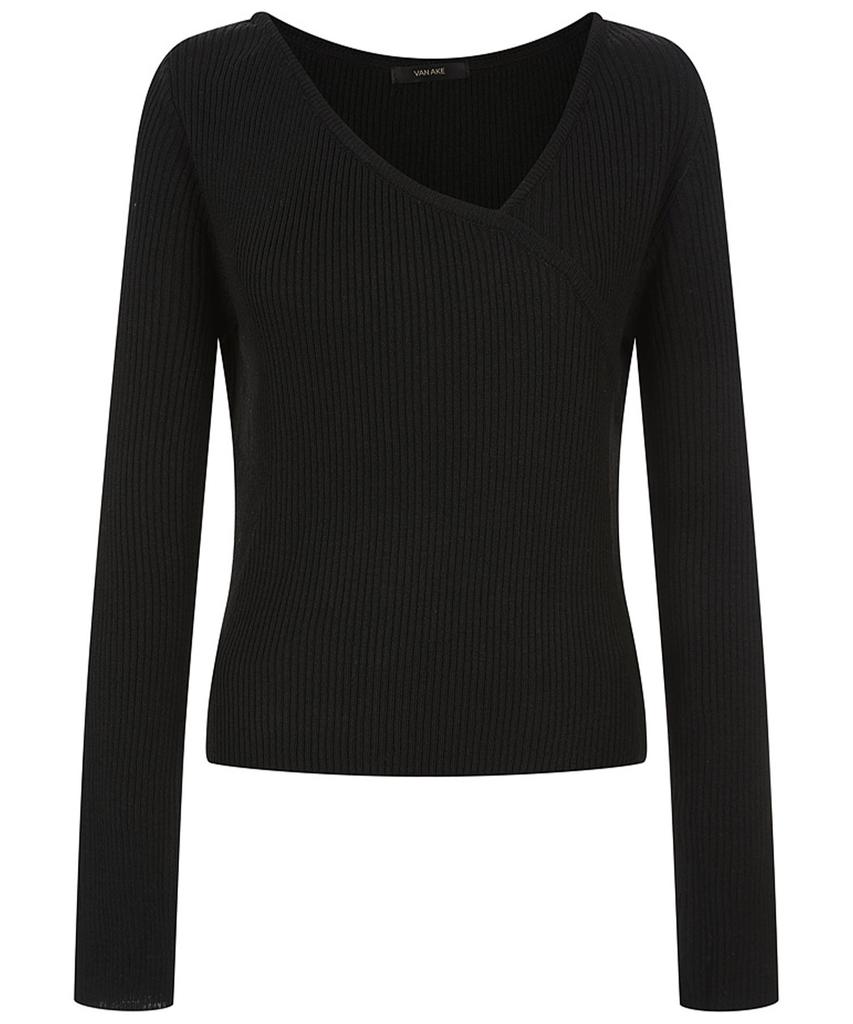 VANAKE V-Neck Ribbed Knit_Vb44Ktq309Z