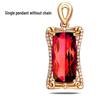 Luxury Tourmaline Pendant Necklace with Pigeon Blood Red and Sapphire Accents