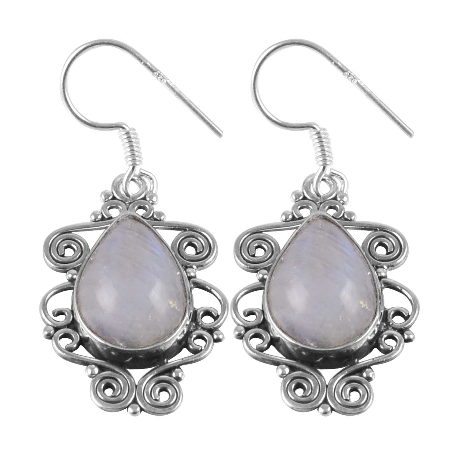 

Rainbow Moonstone Gemstone Earrings Solid 925 Sterling Silver Handmade Earrings Jewelry Gift For Women And Girls E-1897