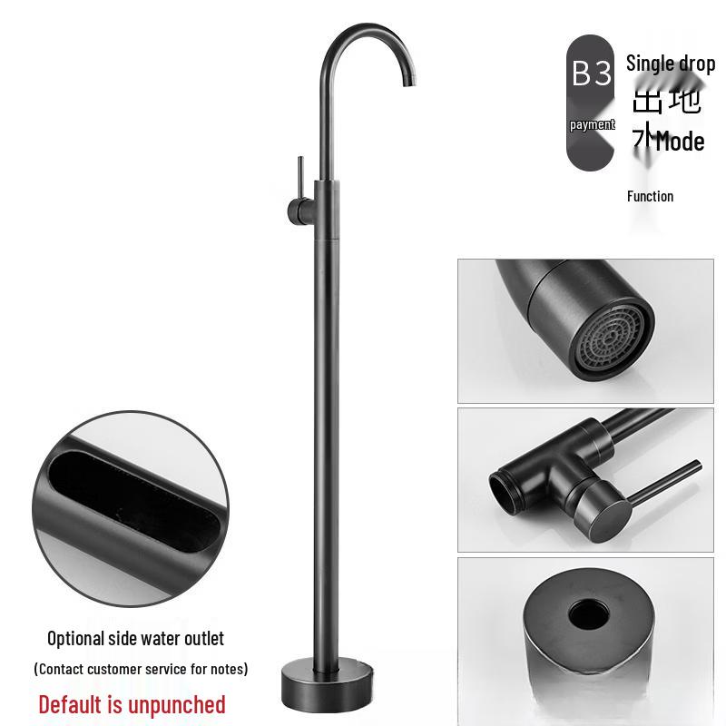 Henton Floor-Mounted Bathtub Faucet with Shower System