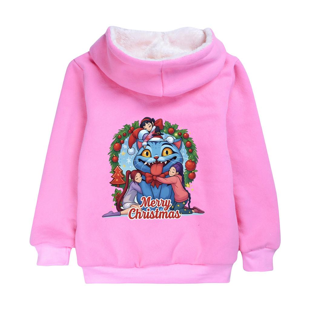 5097 Mädchen Kpop Zoey Mira Rumi Derpy Lässig Langärmlig Samt Warm Herbst Winter Jacke Mantel