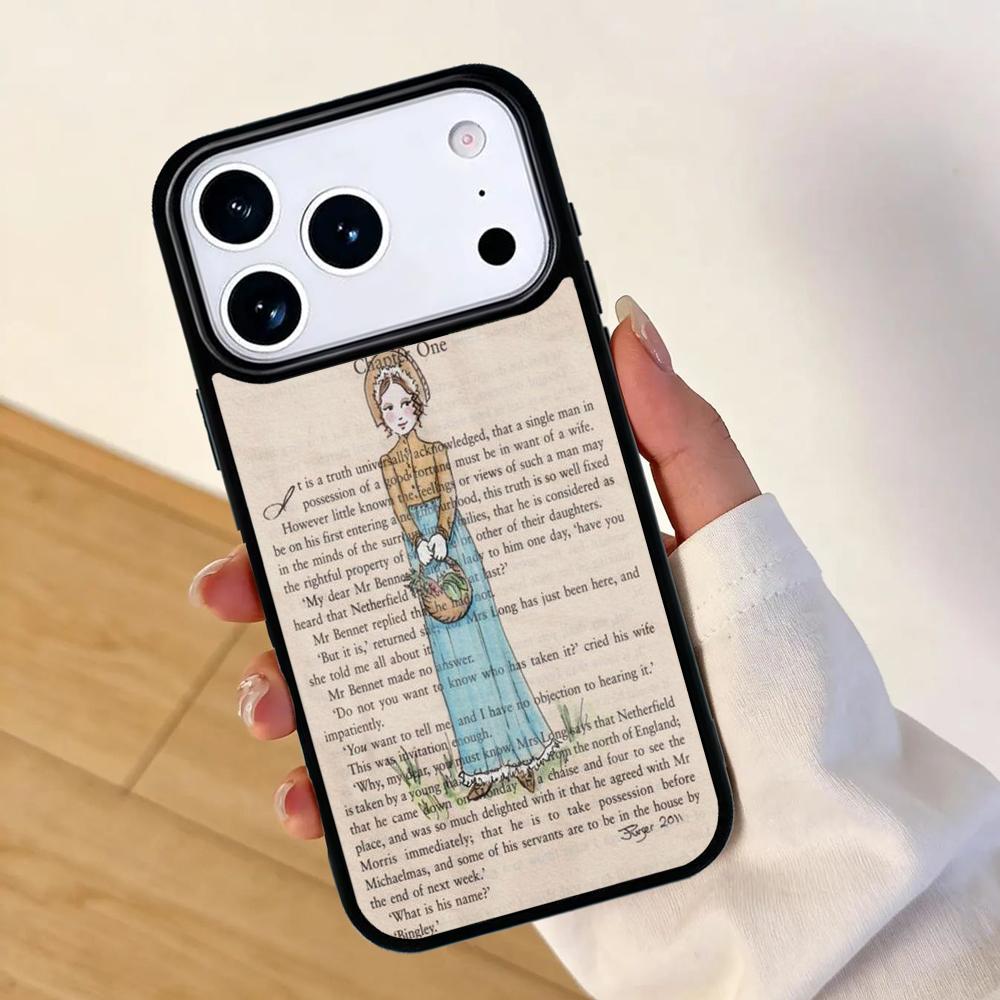 Pride And Prejudice Jane Austen Mobile Phone Case for IPhone 17 AIR 16pro Max 15 14 13 12 11 Bumper Cover
