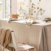 Household Tablecloths, Wedding Parties, Holiday Dining Table Decorations, Kitchen Tablecloths, Soft Pleated Texture Tablecloths