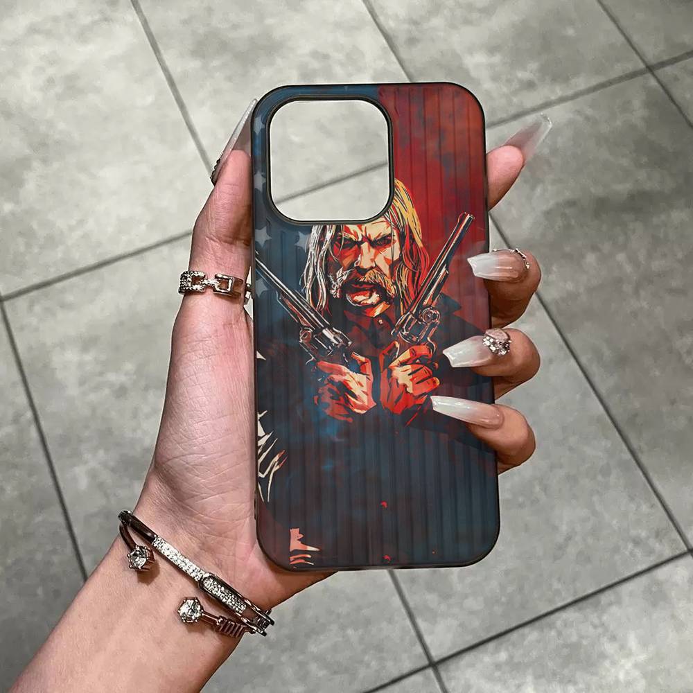 Game Red Dead R-Redemption For IPhone 17 16 15 Plus Pro Max 12 14 Plus 11 13 Wave Corrugated Stripe Funda Phone Cover