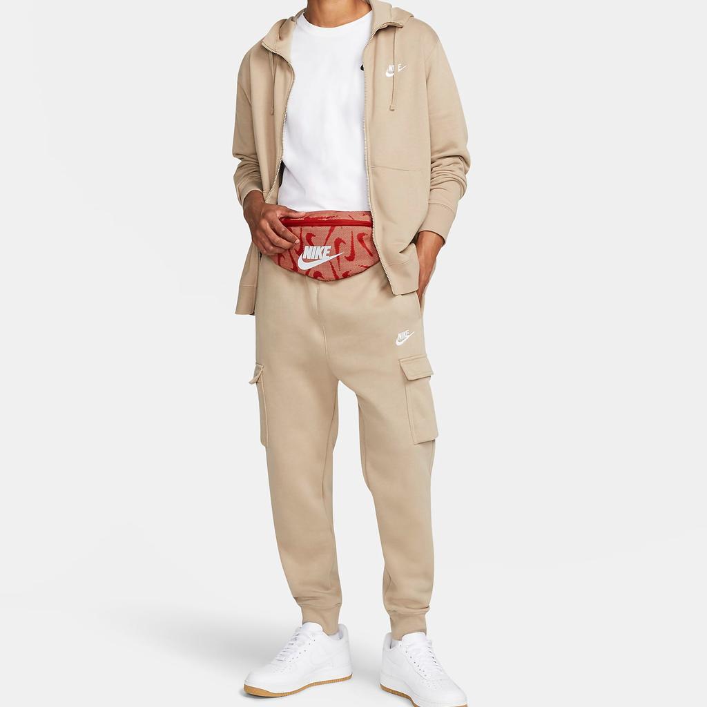 New Nike Heritage Fabric Sling Bag Fanny Pack Regular Unisex Vermilion/White DQ5605-623