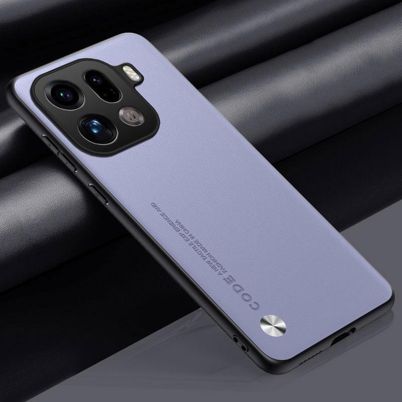 Business Minimalist Carbon Fiber Leather Case For OPPO Find X9 Pro X8 Ultra X8s Plus X7 X6 Matte Soft TPU Bumper Anti-drop Cover
