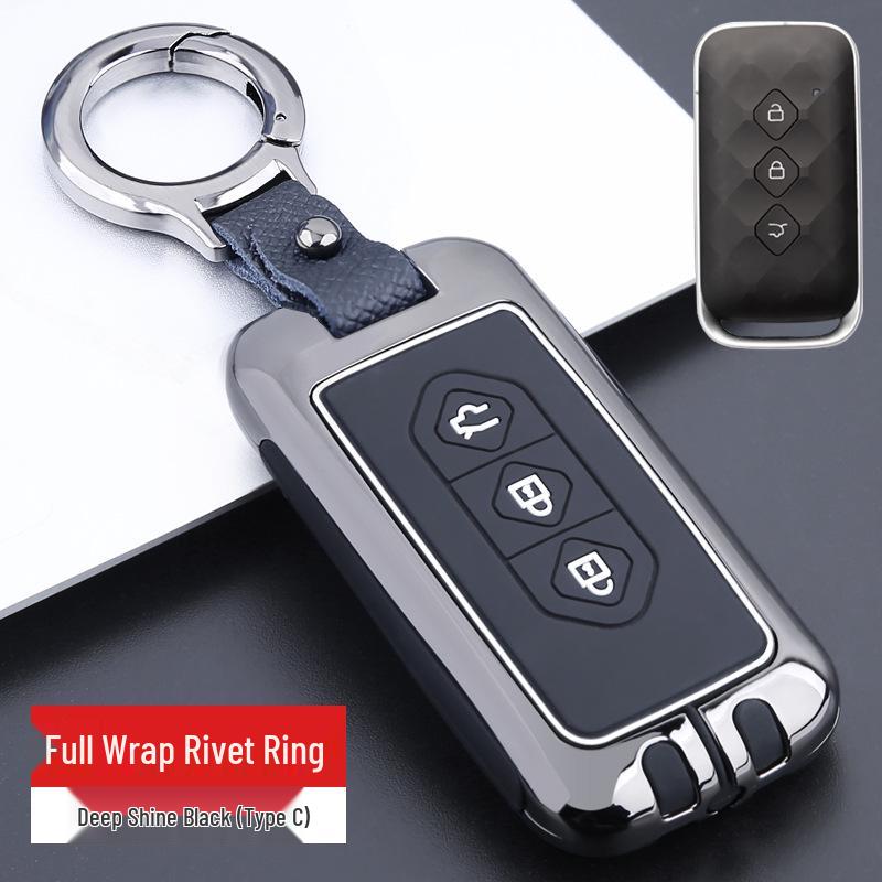 Soft Silicone Zinc Alloy Protective Key Cover for Wuling Xingchen SUV