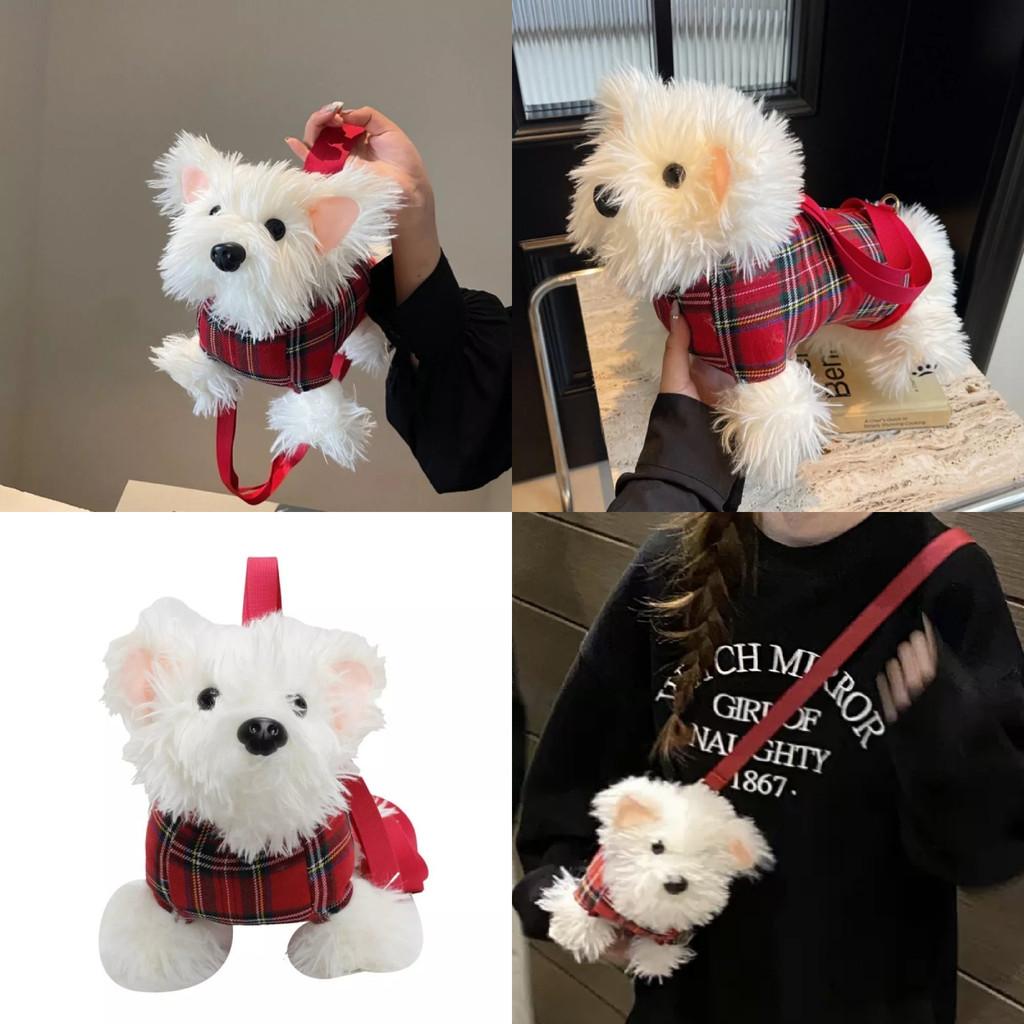 Plush West Toy Highland White Terrier Streak Bag Dog Crossbody Bag Girl Gift