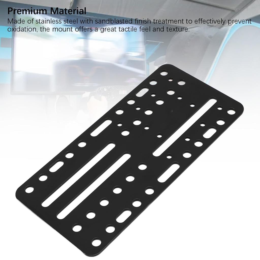 Universal Desk Mount Bracket Plate, USB Handbrake Mount Plate with Multiple Holes, for SIM Racing Shifters & Driving Force Shifters, Compatible with