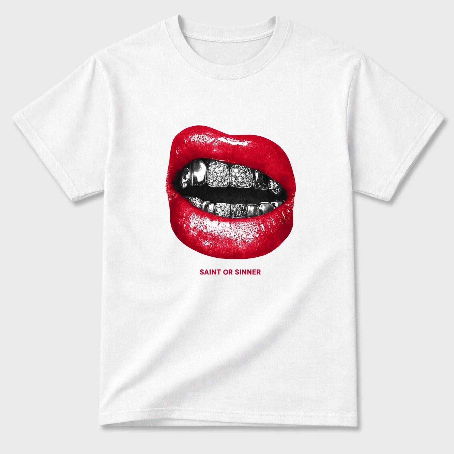 Saint or Sinner graphic tee. Streetwear Brand Graphic T-Shirt. AJ1 Low OG Banned 2XL