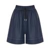 SELLY'S Pocket Stitch Elastic Waist Midi Pants_I6B-Cpt012