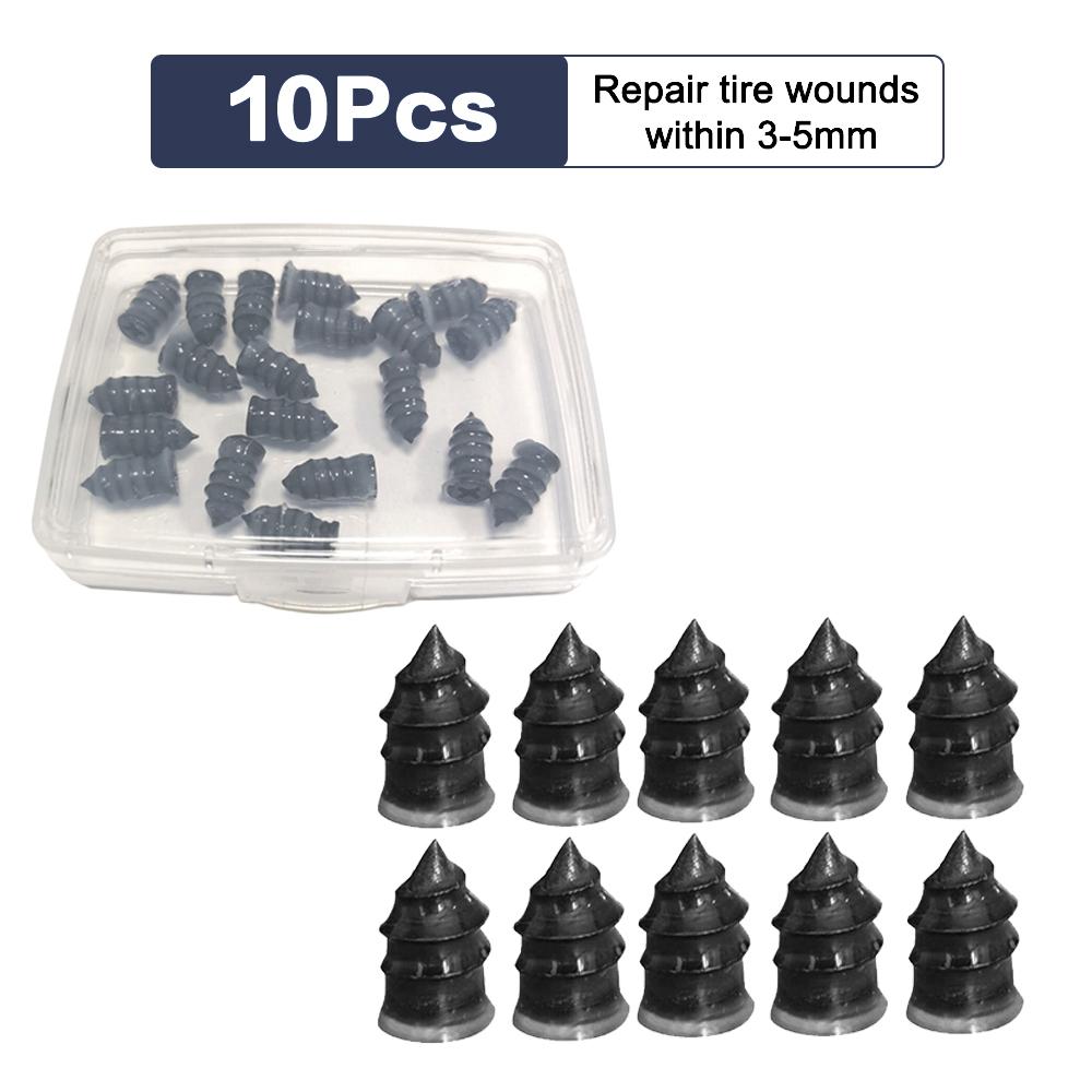 10/20Pcs Vacuum Tyre Repair Nail Tire Puncture Screws Motorcycle Fitting Set Tubeless Wheel Repairs Puncture Kit Patches for Car