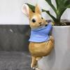 Cute Rabbit Creative Sculpture Garden Supplies Resin Figurine Decoration Craft Handicraft Waterproof for Outdoor Indoor Yard