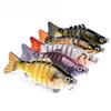 5 Pack Swimbait Fishing Lure Set Realistic Fish Design with Treble Hook Durable ABS Material Sinking Sectioned for Easy Storage
