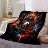 1pc Flaming Dragon Yin Yang Blanket Soft Warm Bedding Throw Coverlet for Room Decor, Living Room, Travel, Camping, Car Blankets