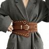 Stylish Rivet Waist Belt Adjustable PU Leather Corset For Women And Men Contemporary Waist Cincher Fashion Accessory