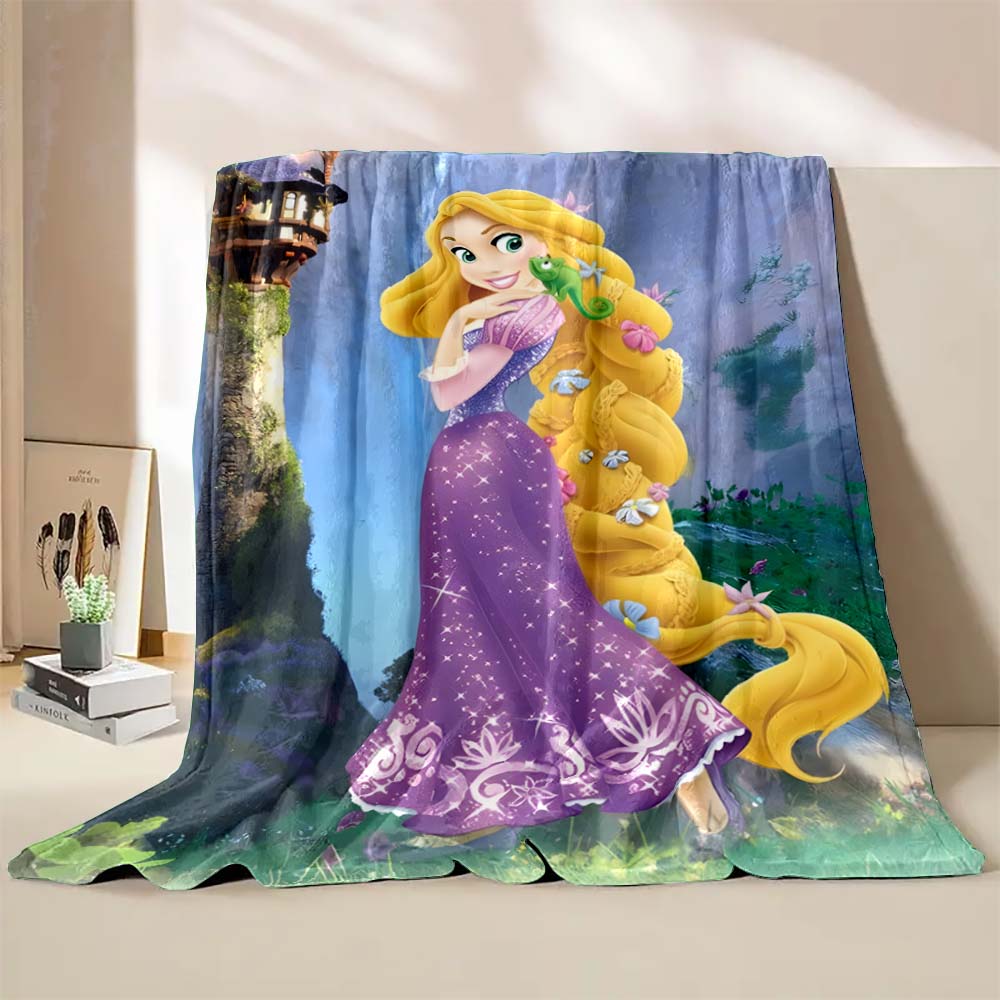 

3D Princess Rapunzel Printing Blanket Kinds Adult Blanket Soft and Warm Bedding for Bed Sofa Travel Cover Blanket Holiday Gifts 75x90cm
