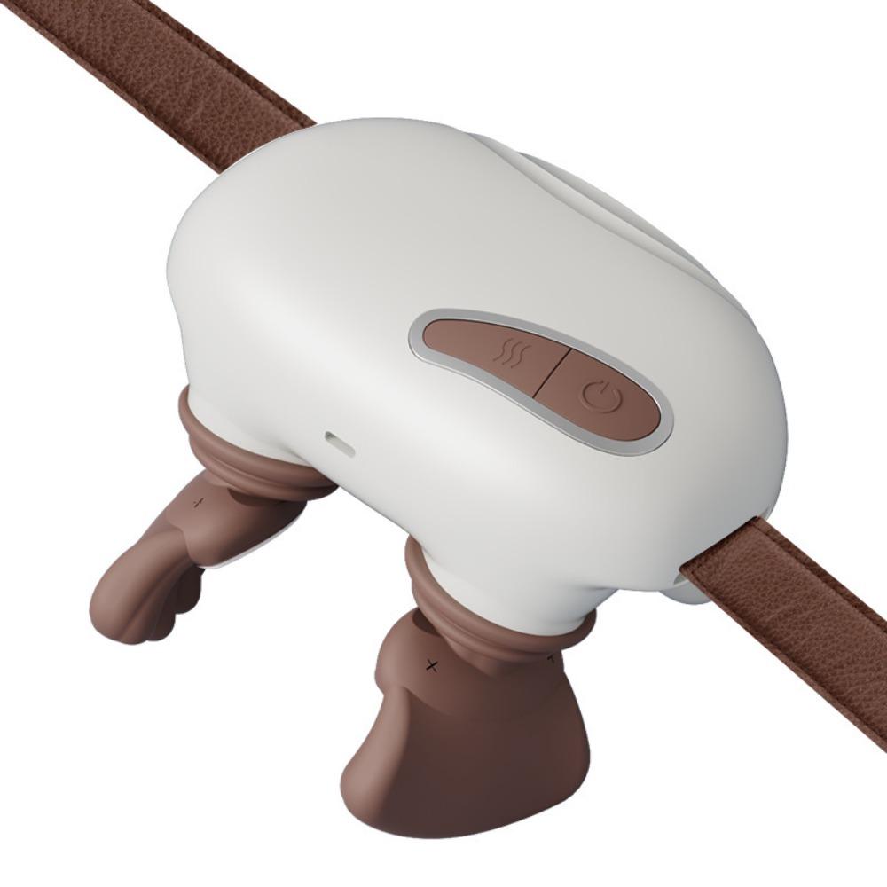 4D Kneading Massage Pillow Heated Neck Massager Cervical Massage Device  Trapezius Muscle бежевый