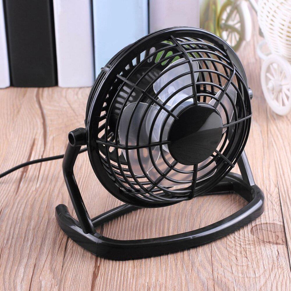 USB Portable Rotation Silent Fan Desk Cooler for Laptop Notebook Desktop PC Ofiice Summer Cooling Fan 4 Blades Rotatable Fans
