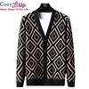 Cozy Up Cardigan Pánsky sveter Klasické svetre s kešu kvetmi Kabát Pletené vrchné oblečenie