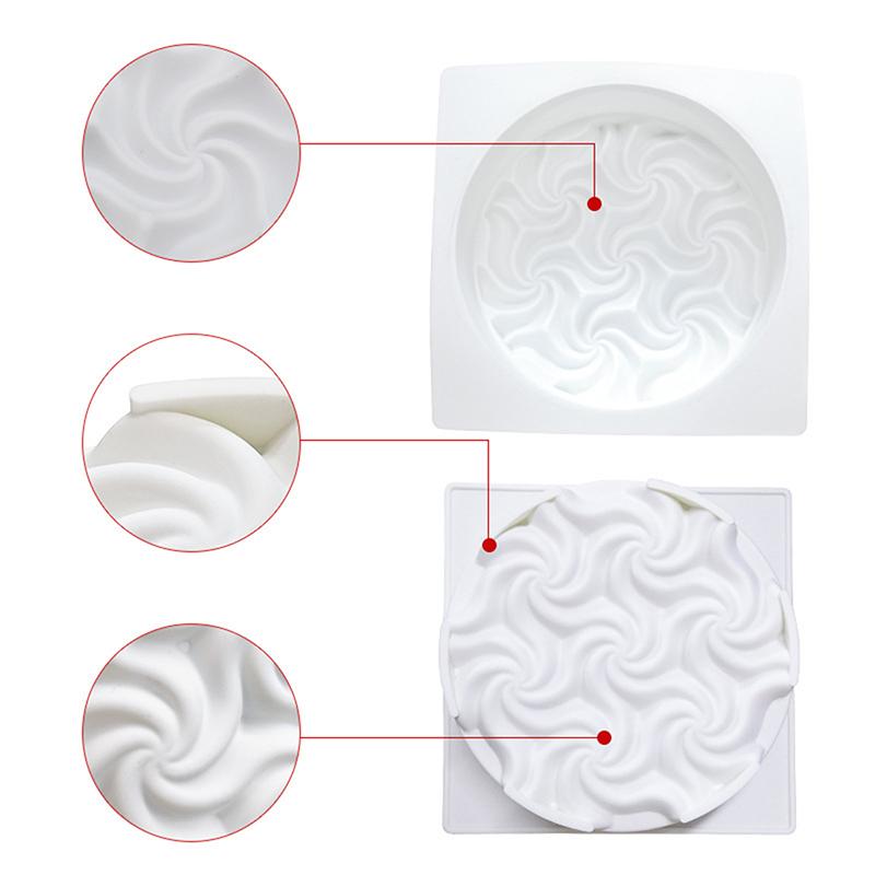 Kulatá silikonová forma na pěnový dort Pečicí forma Čokoláda Fondant Dezert Brownie Pečivo Znovu použitelný Kuchyňský nástroj na pečení dortů