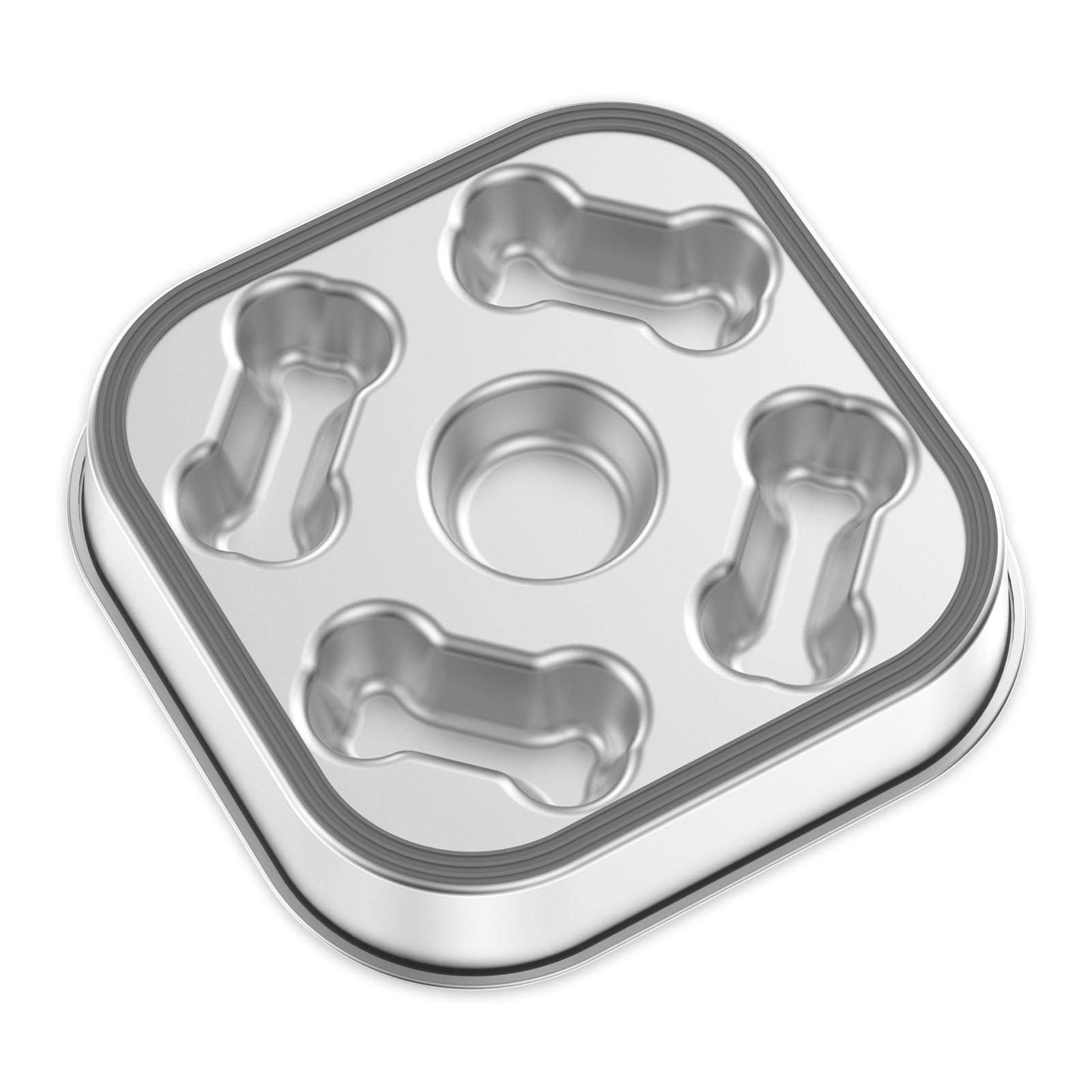 

Stainless Steel Slow Feeder Dog Bowl Anti Choke Dog Food Bowl with Nonslip Bottom Dishwasher Safe Square/Round for Pet Home