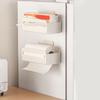 Punch Free Magnetic Storage Box Wall Mounted Tissue Dispenser Refrigerator Organizer  Kitchen