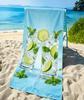 Beer Cheers Beach Towel, Microfiber Large Sand Free Quick Dry, Summer Party Splash Design, Soft Absorbent