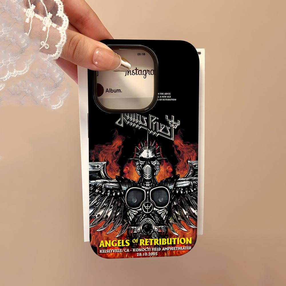 Rock Band Judas Priest Phone Case For IPhone 16 15 14 13 12 11 Pro Max 16 Plus Glossy 2 In 1 Bumper Cover