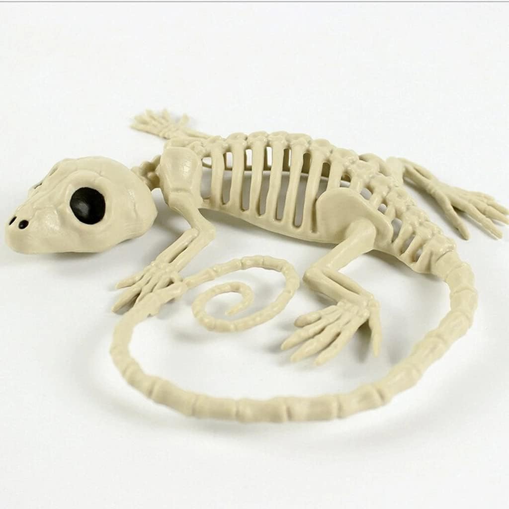 

1 шт. Хэллоуин Скелет Кости Геккон Пластиковый Скелет Геккона Модель для Украшения Хэллоуина Ужас Страшный Реквизит