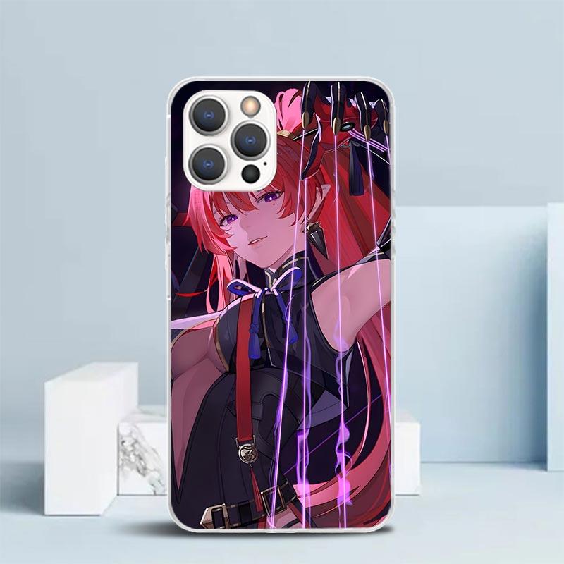 

Yin Lin Encore Wuthering Waves Soft Cover for iPhone 16 17 Air 15 14 Pro Max 16E Phone Case 13 Mini 12 11 7 SE 8 Print Pattern F iPhone 13 Pro