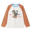 MQD Boy's Raglan Sleeve Cartoon Color-block T-shirt