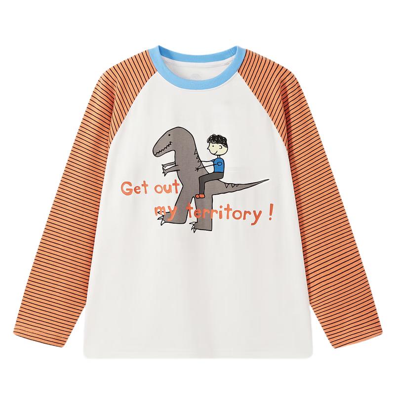 MQD Boy's Raglan Sleeve Cartoon Color-block T-shirt