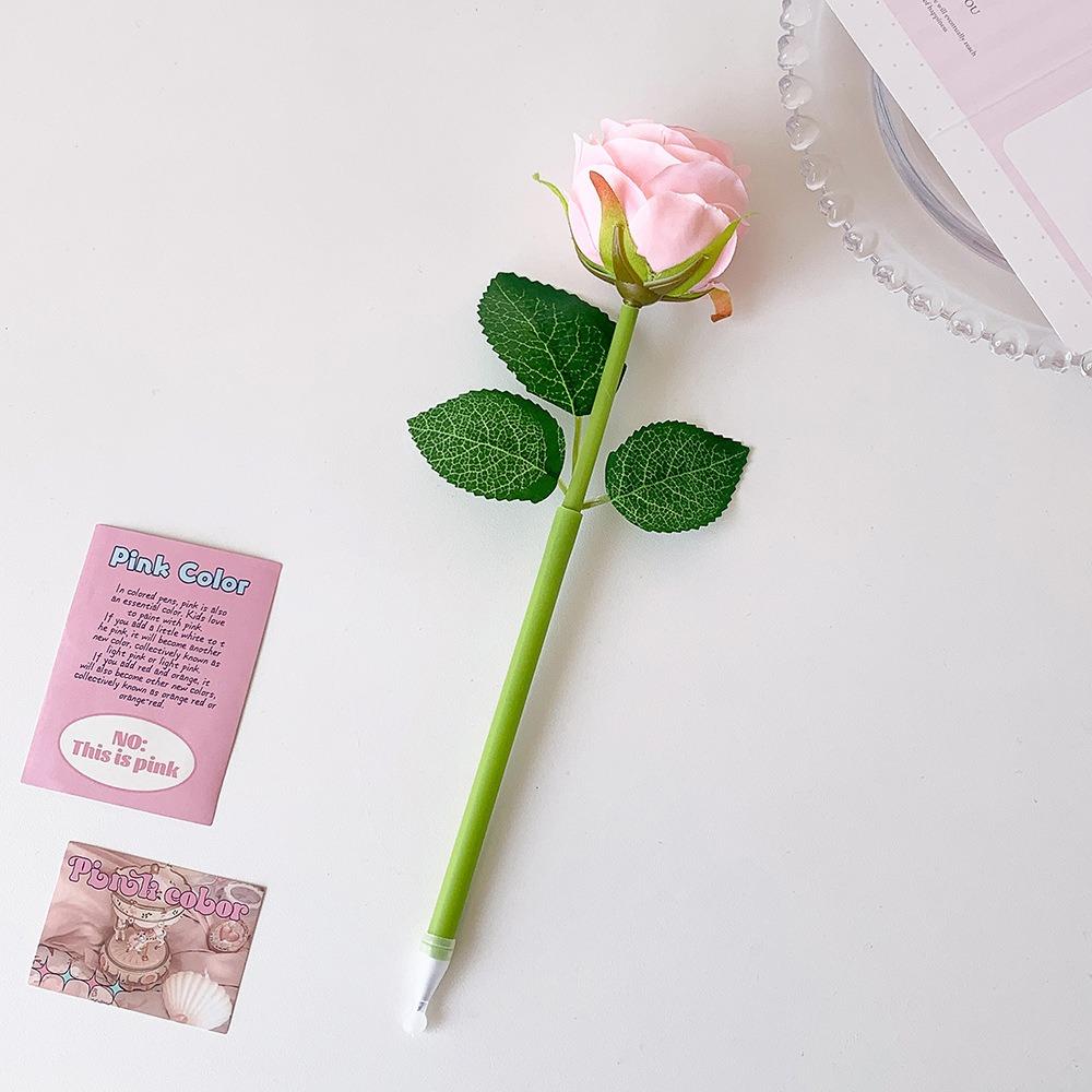 

2-Grids Rose Ballpoint Pen 3-inch Writing Pen Creative Rose Flower Pen Valentine s Day розовый