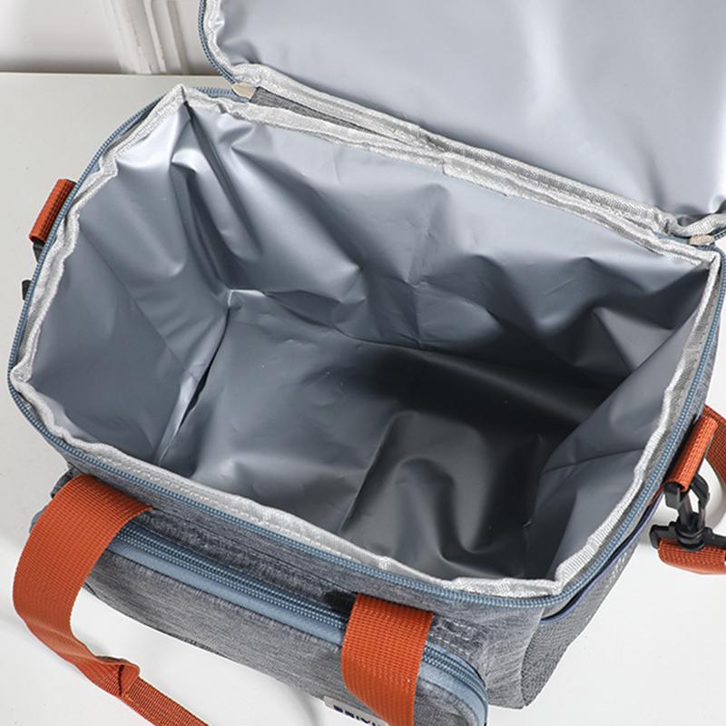 1PC Double Layer Lunch Bag Large Capacity Thermal Insulation Lunch Bags Leakproof Cooler Tote For Men Women Work Picnic School