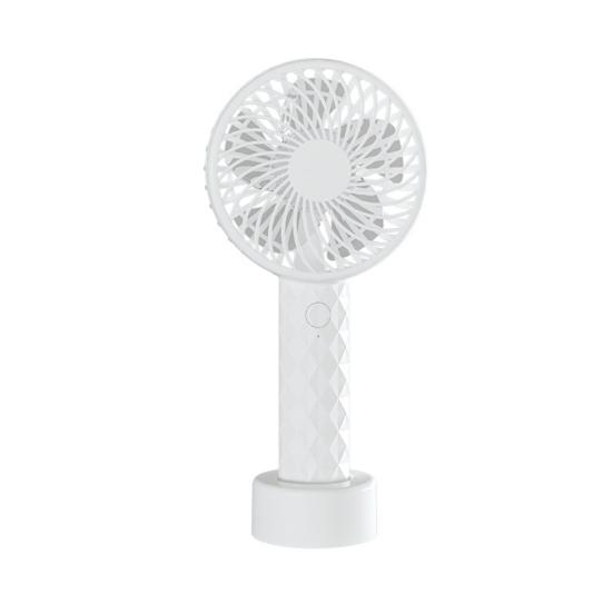 Portable Desk Fan with Base 3 Speed Adjustable Summer Handheld Cooling Fan USB Rechargeable Quiet Travel Office Outdoor Personal Fan белый