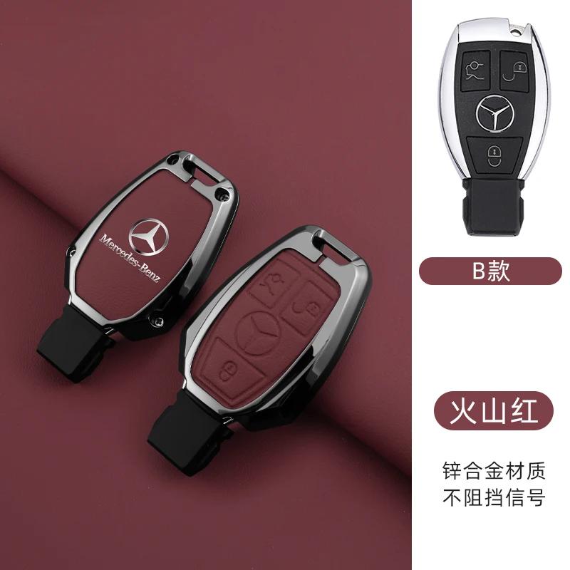 ZJH5   Car Key Cover For Mercedes Benz A B C E Class GLS GLA GLK GLC CLS CLA AMG W204 W205 W212 Bag Car Key Holder Remote Protector